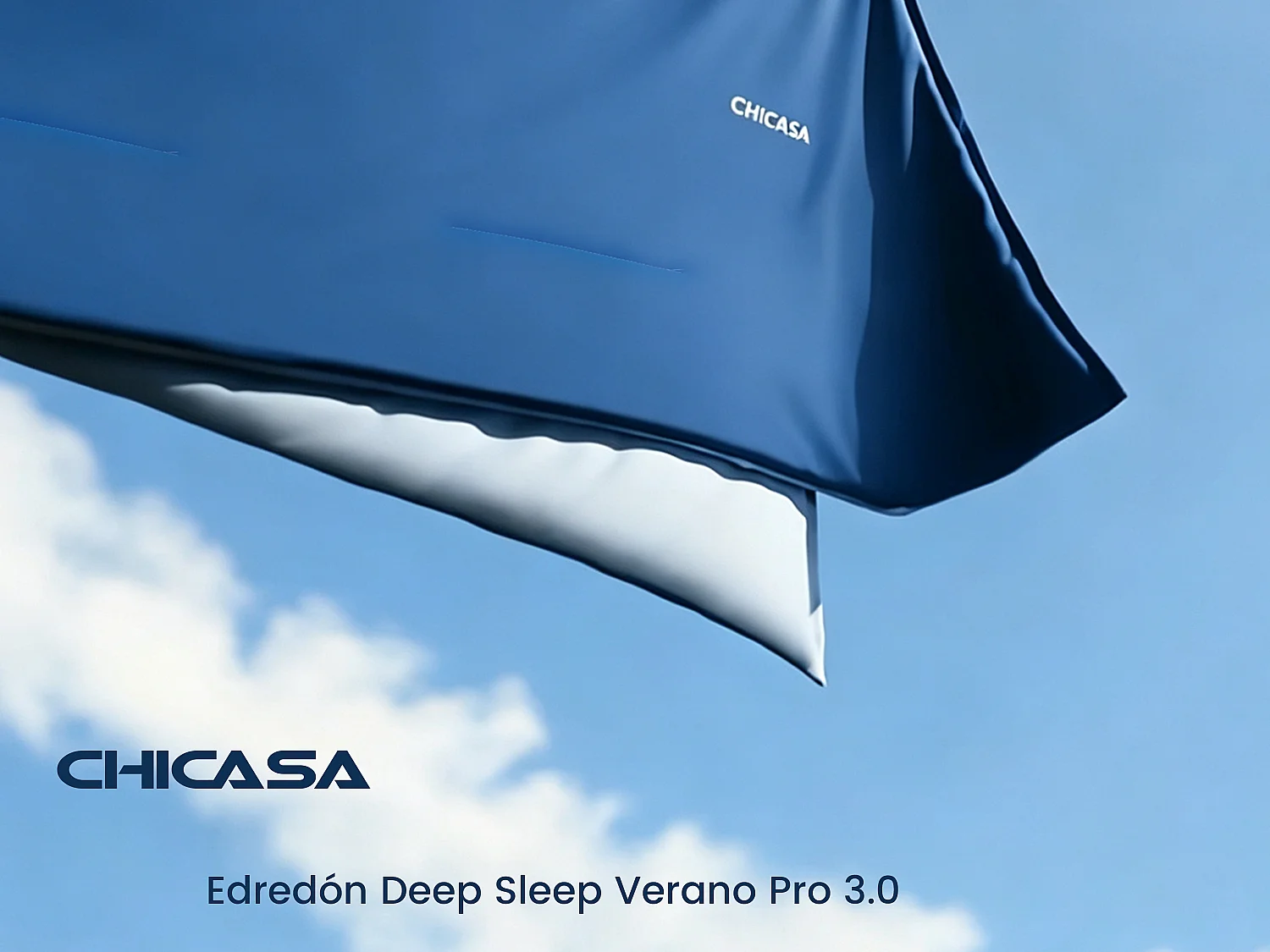 CHICASA Edredón ligero con tecnología refrescante, 200 × 220 cm, antibacteriano y lavable, color azul