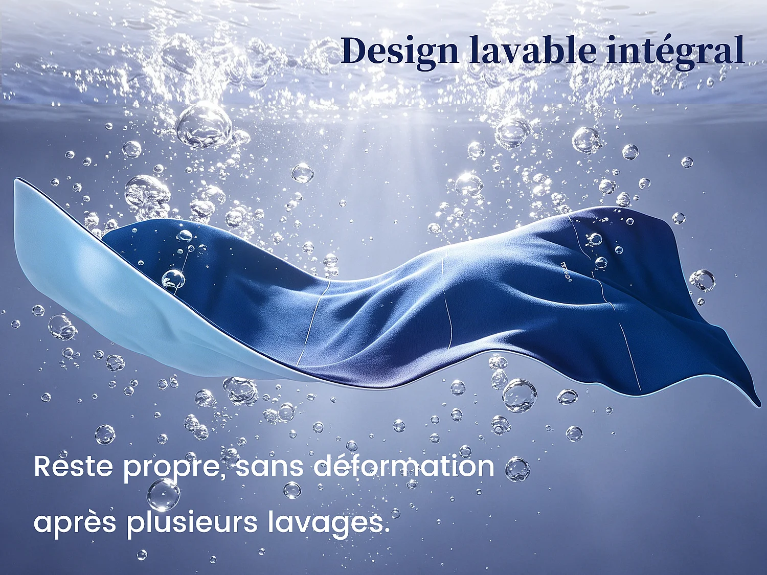 CHICASA Couette légère à technologie rafraîchissante, 200×200 cm, antibactérienne et lavable, couleur bleu