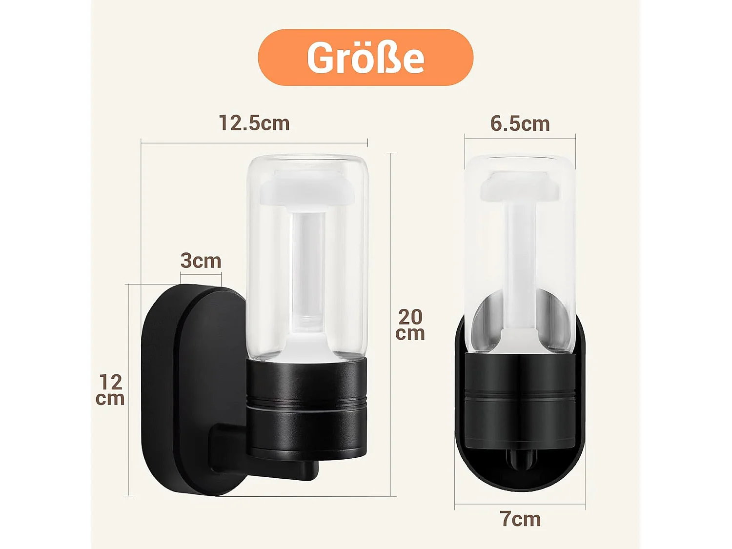 Nettlife LED Wandleuchte Außen/Innen Schwarz IP65 Wasserdicht, 10W 3000K Warmweiß, Leuchte für Terrasse, Fassade, Treppe, Flur
