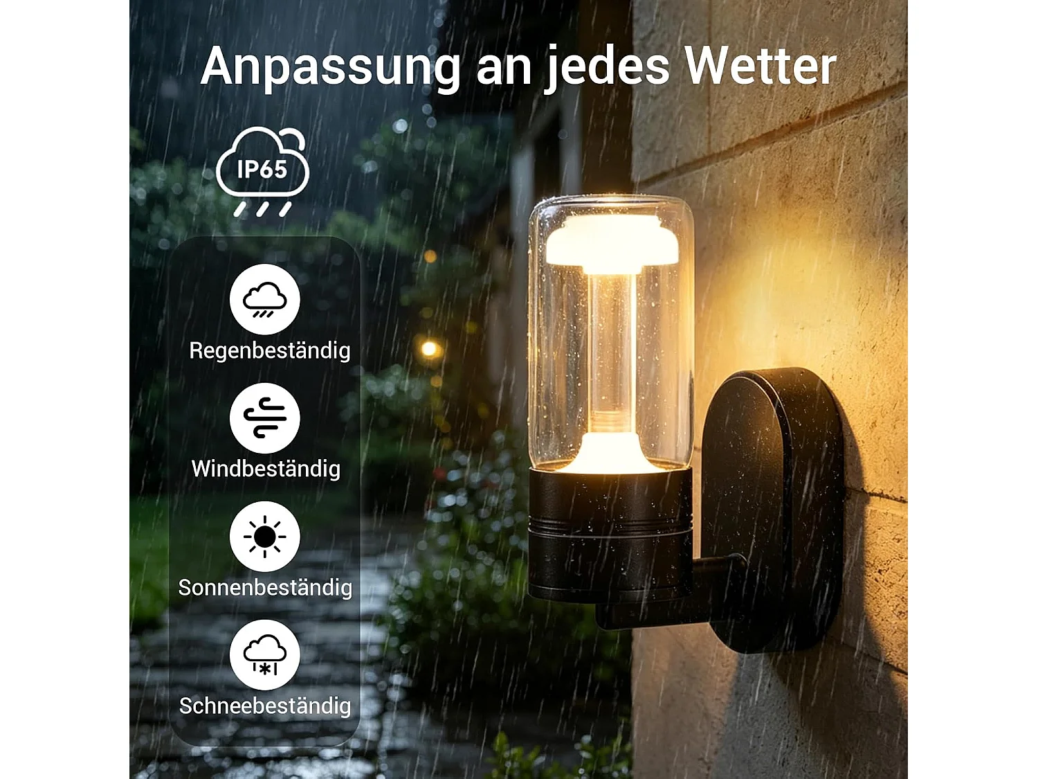 Nettlife LED Wandleuchte Außen/Innen Schwarz IP65 Wasserdicht, 10W 3000K Warmweiß, Leuchte für Terrasse, Fassade, Treppe, Flur