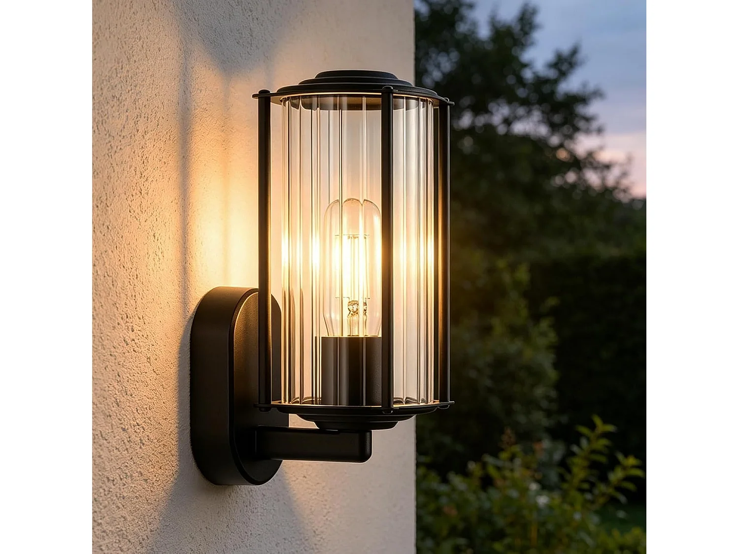 NETTLIFE LED Wandleuchte Außen IP65 E27 Schwarz, Wasserdichte Leuchte für Hausfassade, Garten, Balkon, Terrasse, Max. 40W (Ohne Leuchtmittel)