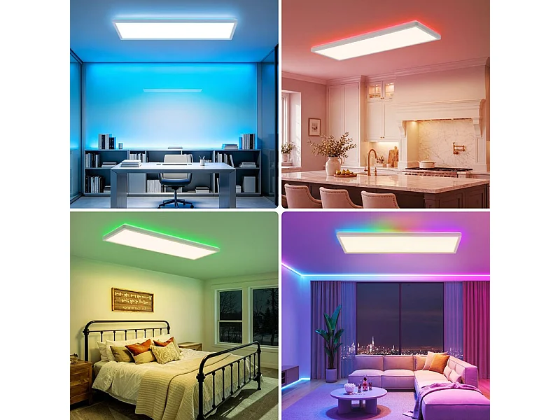 Nettlife - LED-Paneel 58x20 RGB 22W dimmbar schwarz Klasse C
