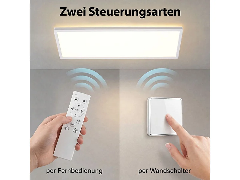 Nettlife – LED-Panel rechteckig 58x20, 22W, dimmbar, weiß, Klasse D