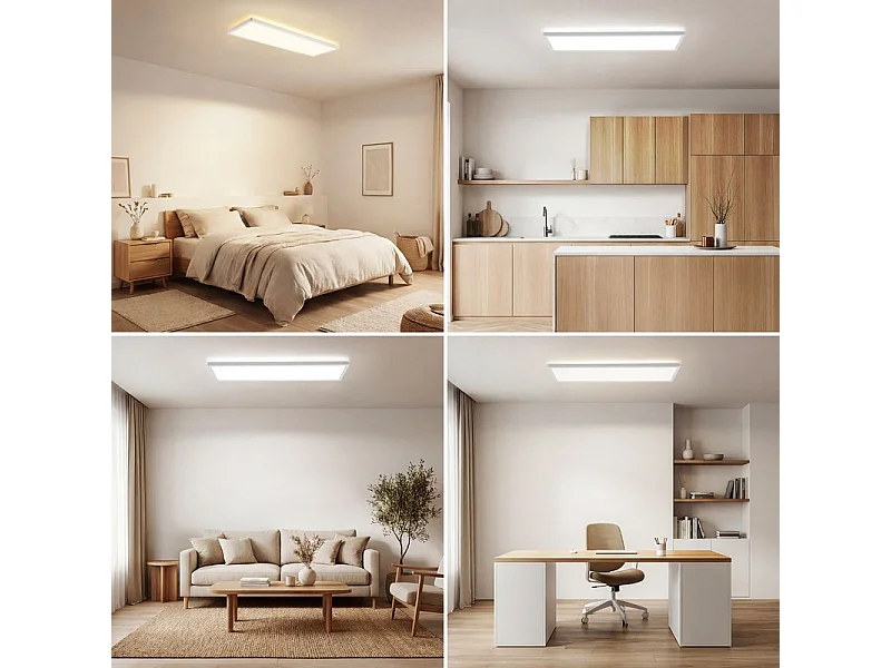 Nettlife – LED-Panel rechteckig 58x20, 22W, dimmbar, weiß, Klasse D