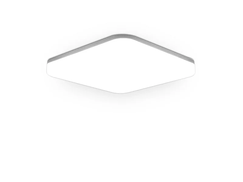Nettlife Plafonnier LED carré ultra-plat 18 W 1600 lm IP54 étanche CRI80+ éco 85% pour 10-15㎡, installation facile., LED, LED 18 W 144 W, LED