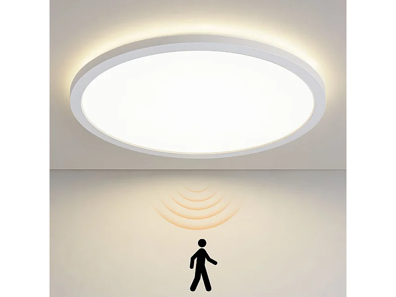 Nettlife LED-Deckenleuchte 18W 1900lm 4000K IP44 mit Radarsensor für stehende Personen