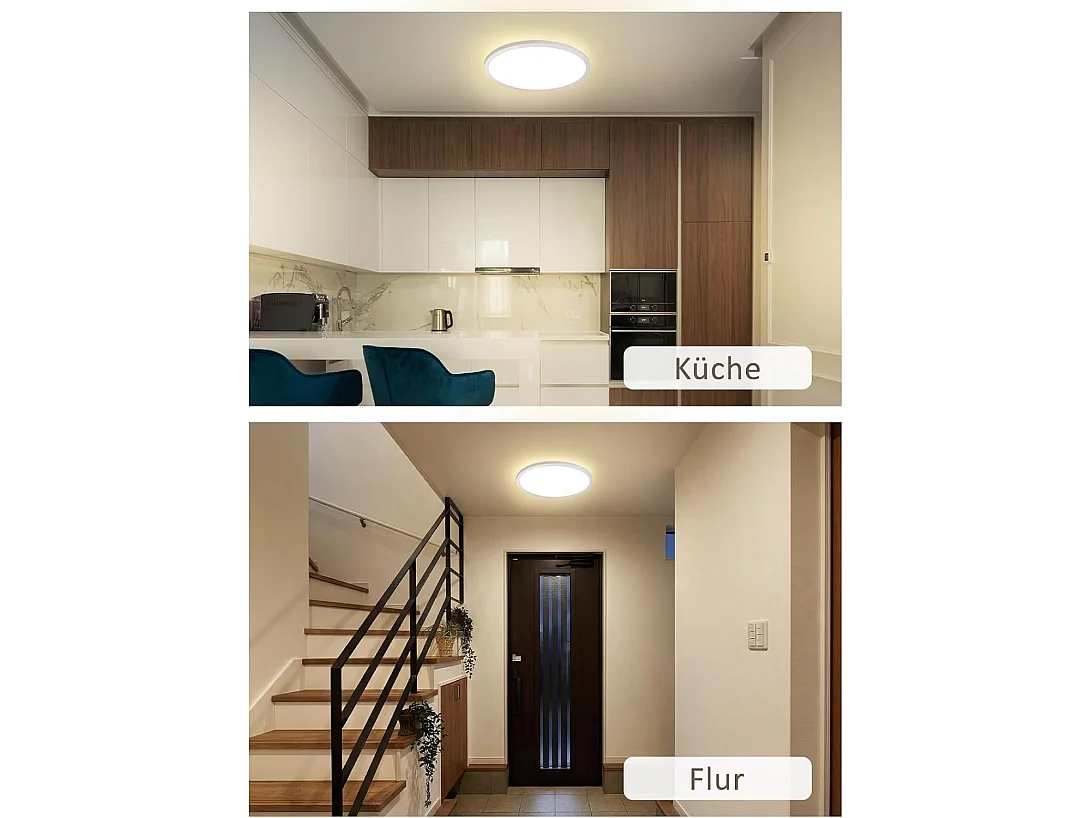 Nettlife LED-Deckenleuchte 18W 1900lm 4000K IP44 mit Radarsensor für stehende Personen