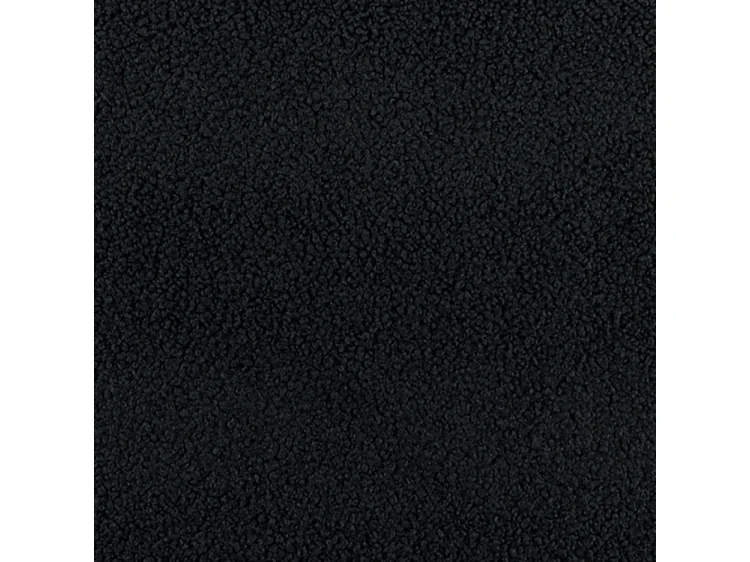 BESILIO Lit rembourré bouclé 180x200 Chicago - mousse épaisse, coffre de rangement et sommier - Noir