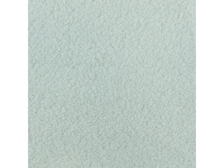 BESILIO Lit rembourré bouclé 140x200 Chicago - mousse épaisse, coffre de rangement et sommier - Crème
