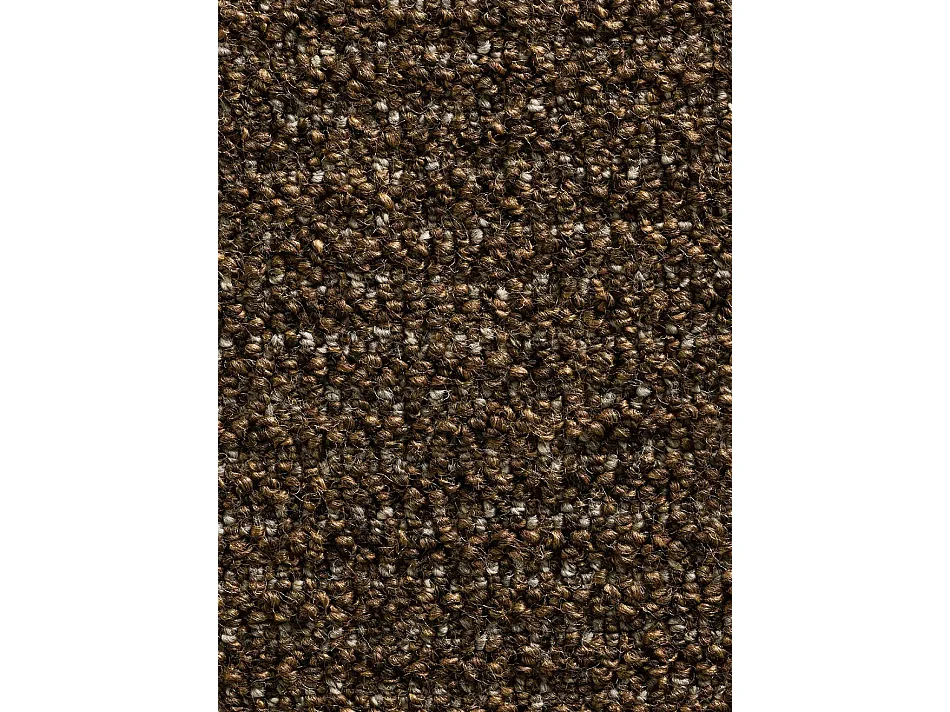 Tapis intérieur lavable - uni à boucles - marron - 80 x 150 cm - LUMEN