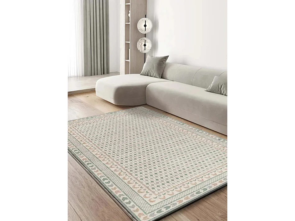 Tapis intérieur - ethnique - vert / beige - 160 x 230 cm - ASTRA