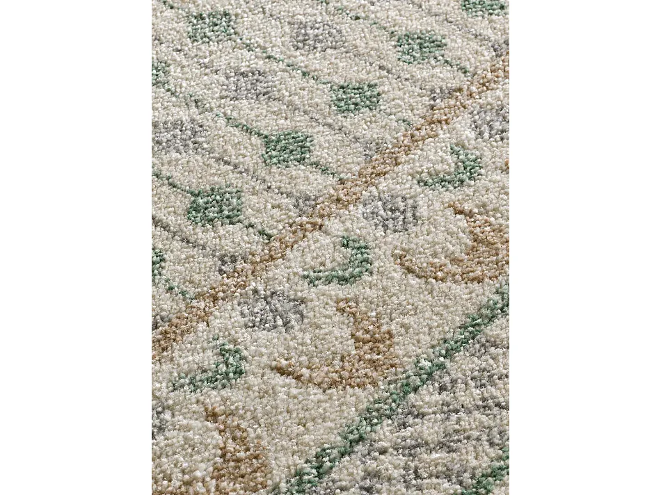 Tapis intérieur - ethnique - vert / beige - 160 x 230 cm - ASTRA