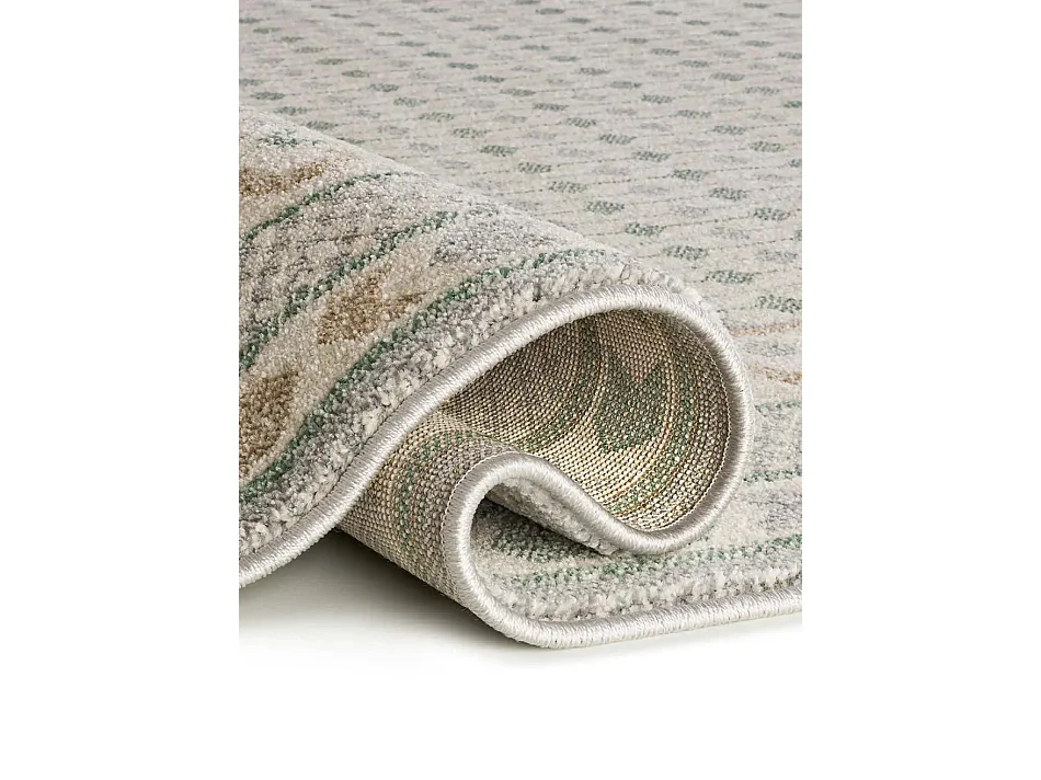 Tapis intérieur - ethnique - vert / beige - 160 x 230 cm - ASTRA