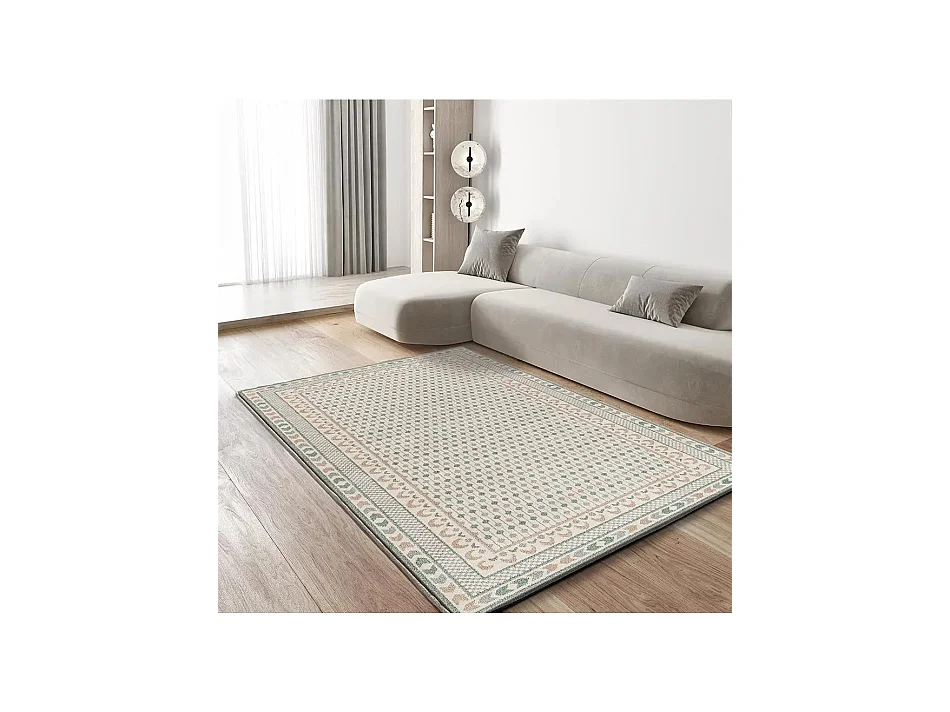 Tapis intérieur - ethnique - vert / beige - 160 x 230 cm - ASTRA