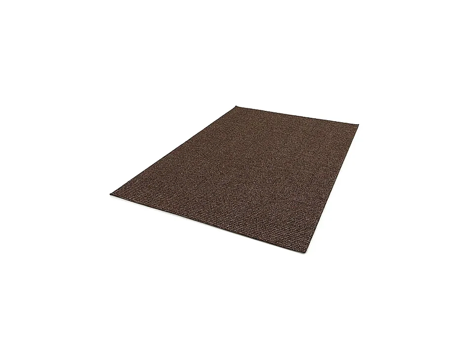 Tapis intérieur lavable - uni à boucles - marron - 120 x 170 cm - LUMEN