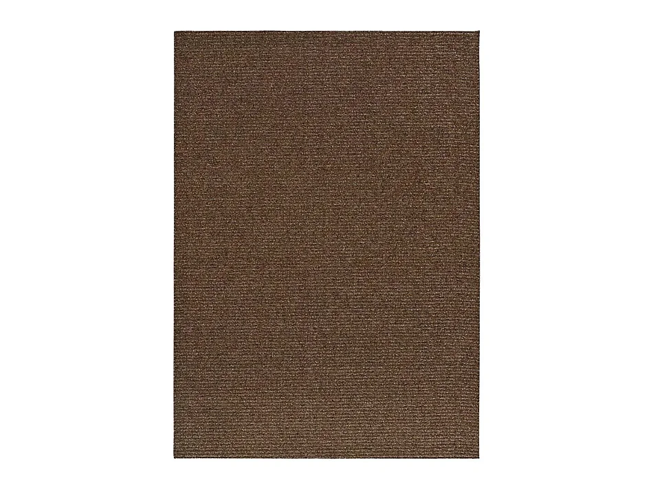 Tapis intérieur lavable - uni à boucles - marron - 120 x 170 cm - LUMEN