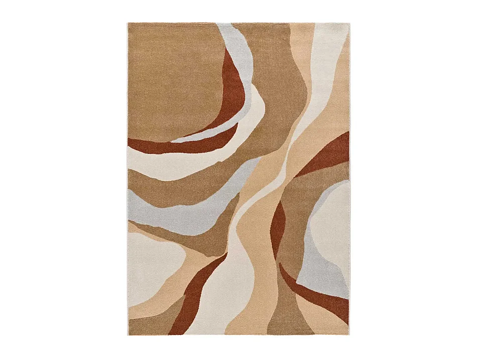 Tapis intérieur - abstrait - beige / rouille - 160 x 230 cm - ASTRA