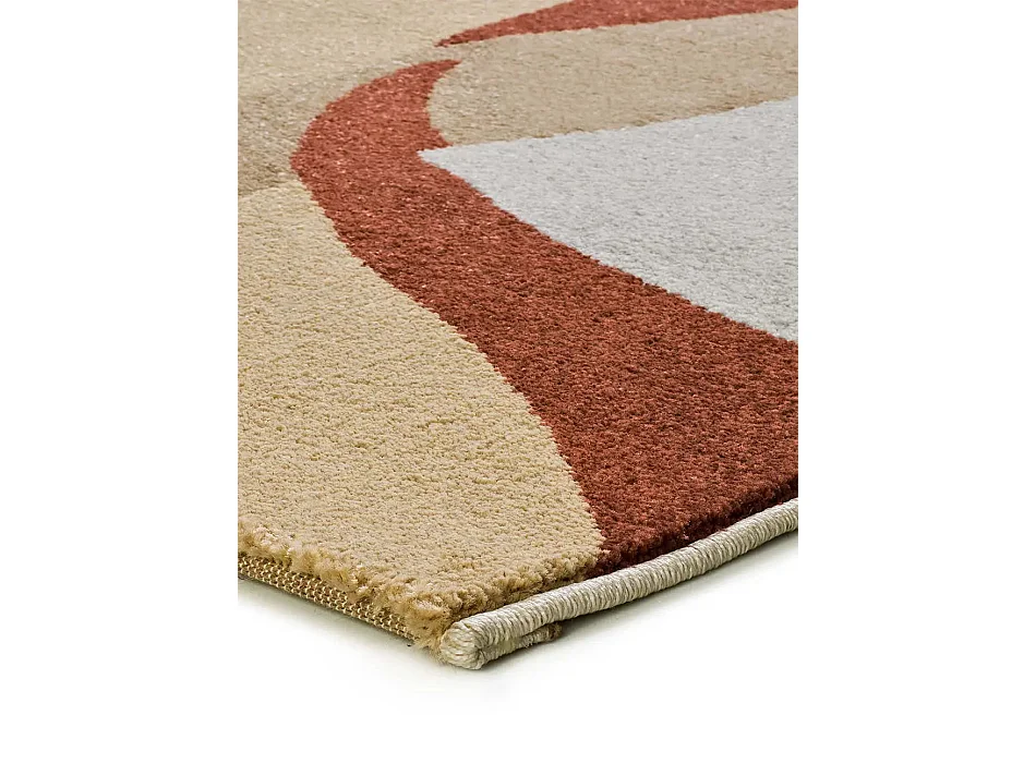 Tapis intérieur - abstrait - beige / rouille - 160 x 230 cm - ASTRA