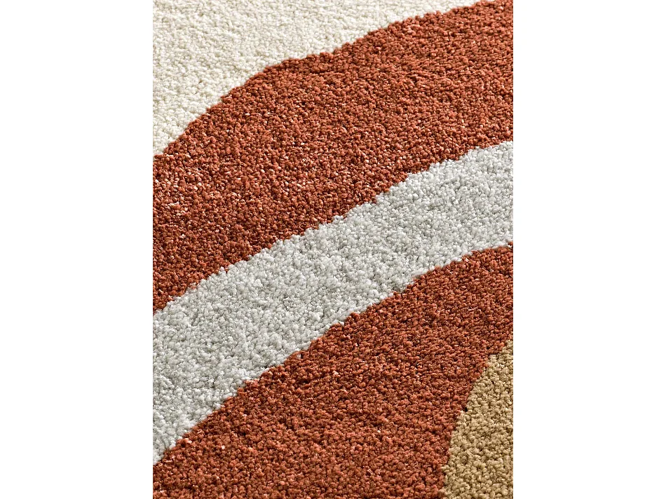 Tapis intérieur - abstrait - beige / rouille - 160 x 230 cm - ASTRA