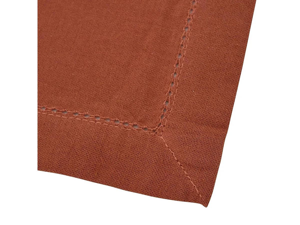 Lot de 4 Serviettes de Table "Jane" 40x40cm Terracotta