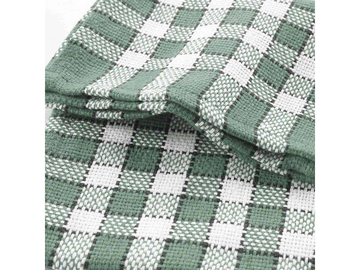 Lot de 3 Serviettes de Table "Traditio" 45x45cm Vert Cèdre