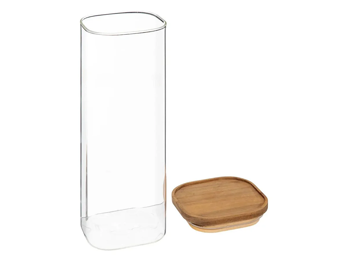 Bocal en Verre "Hermet" 2L Transparent & Marron