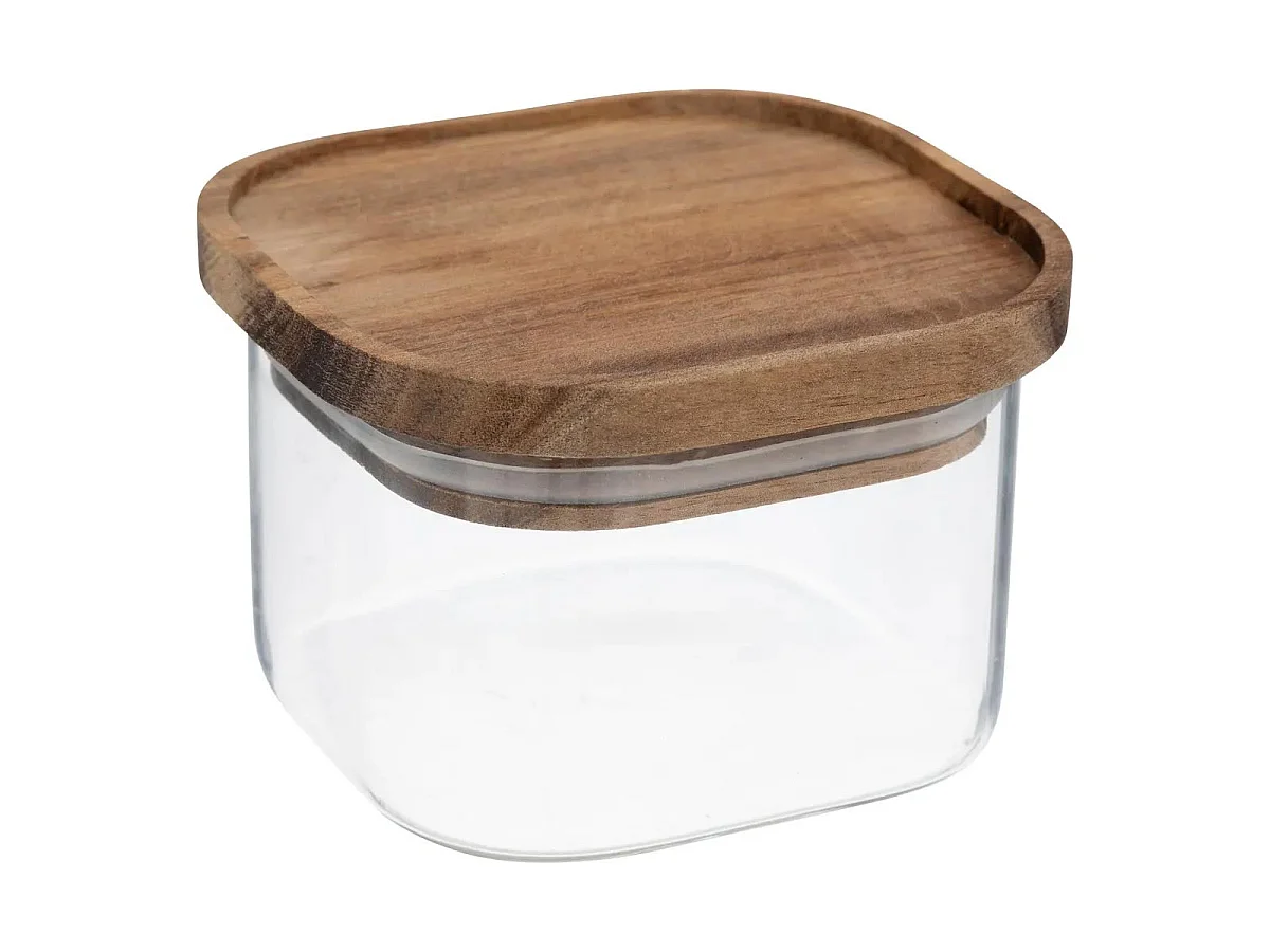 Bocal en Verre "Hermet" 0,4L Transparent & Marron
