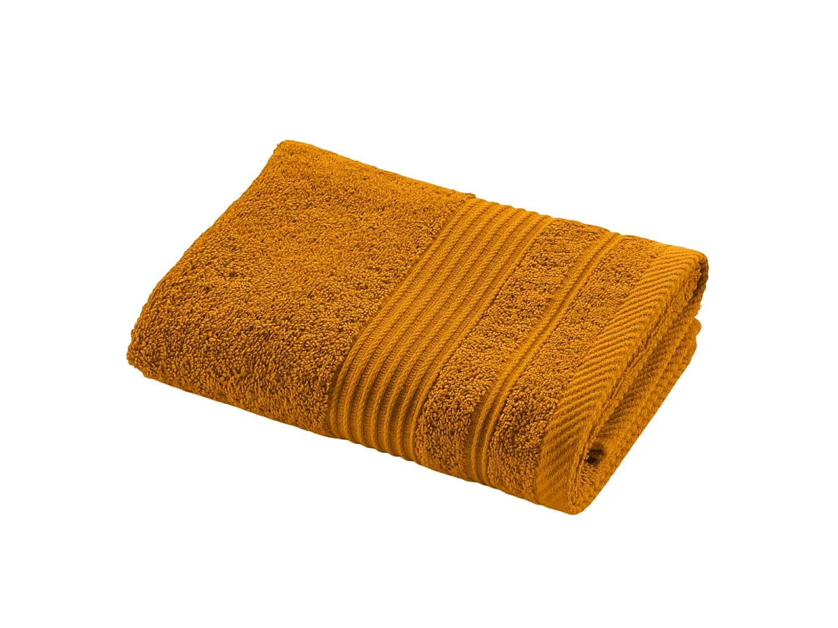 Serviette de Toilette "Tendresse " 50x90cm Jaune Curry