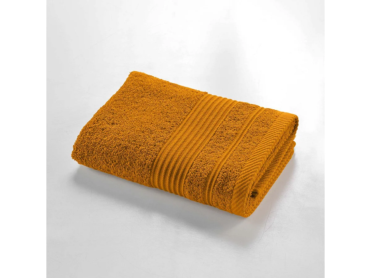 Serviette de Toilette "Tendresse " 50x90cm Jaune Curry