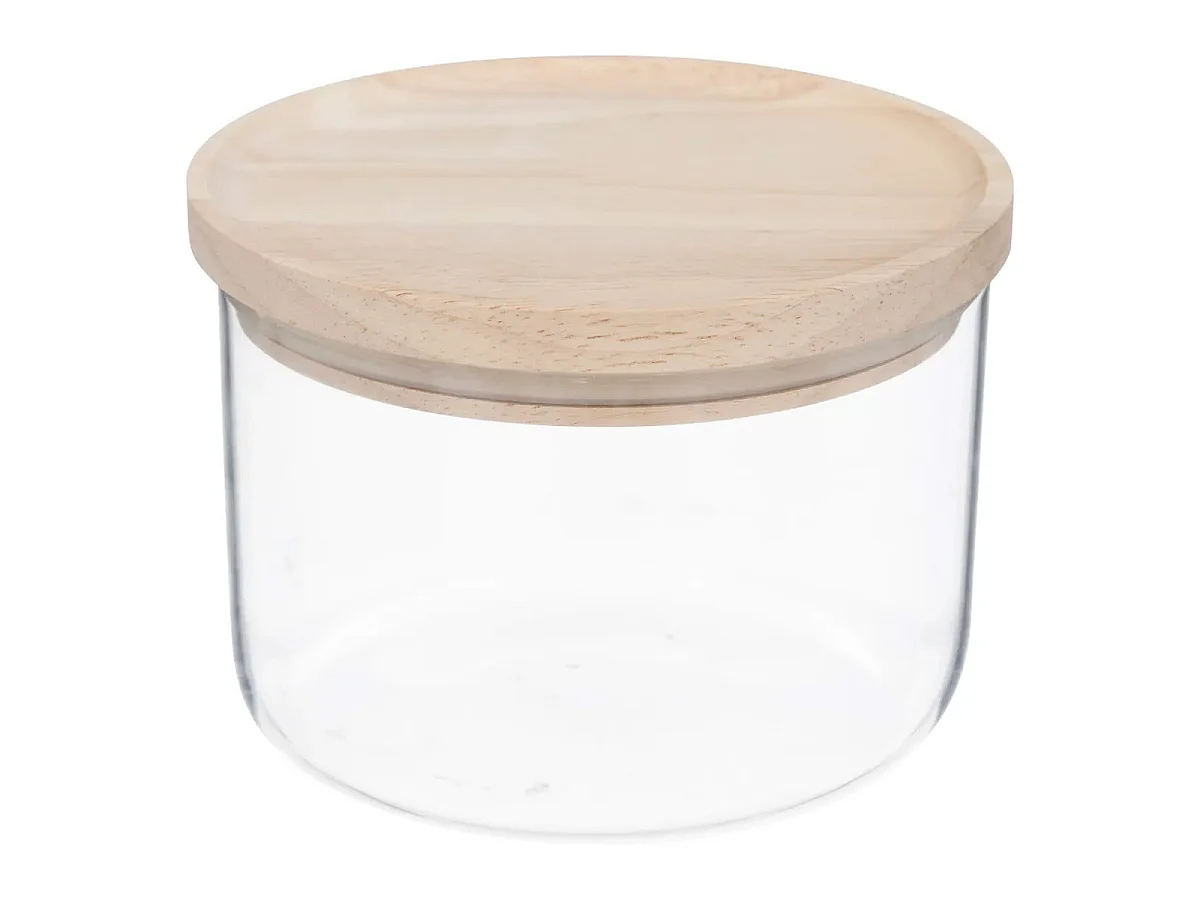 Bocal en Verre "Hermet" 0,65L Transparent & Naturel