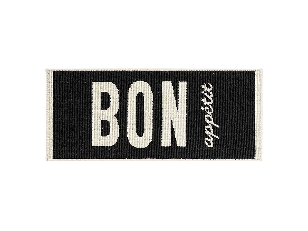 Tapis de Cuisine "Appetito" 50x120cm Noir