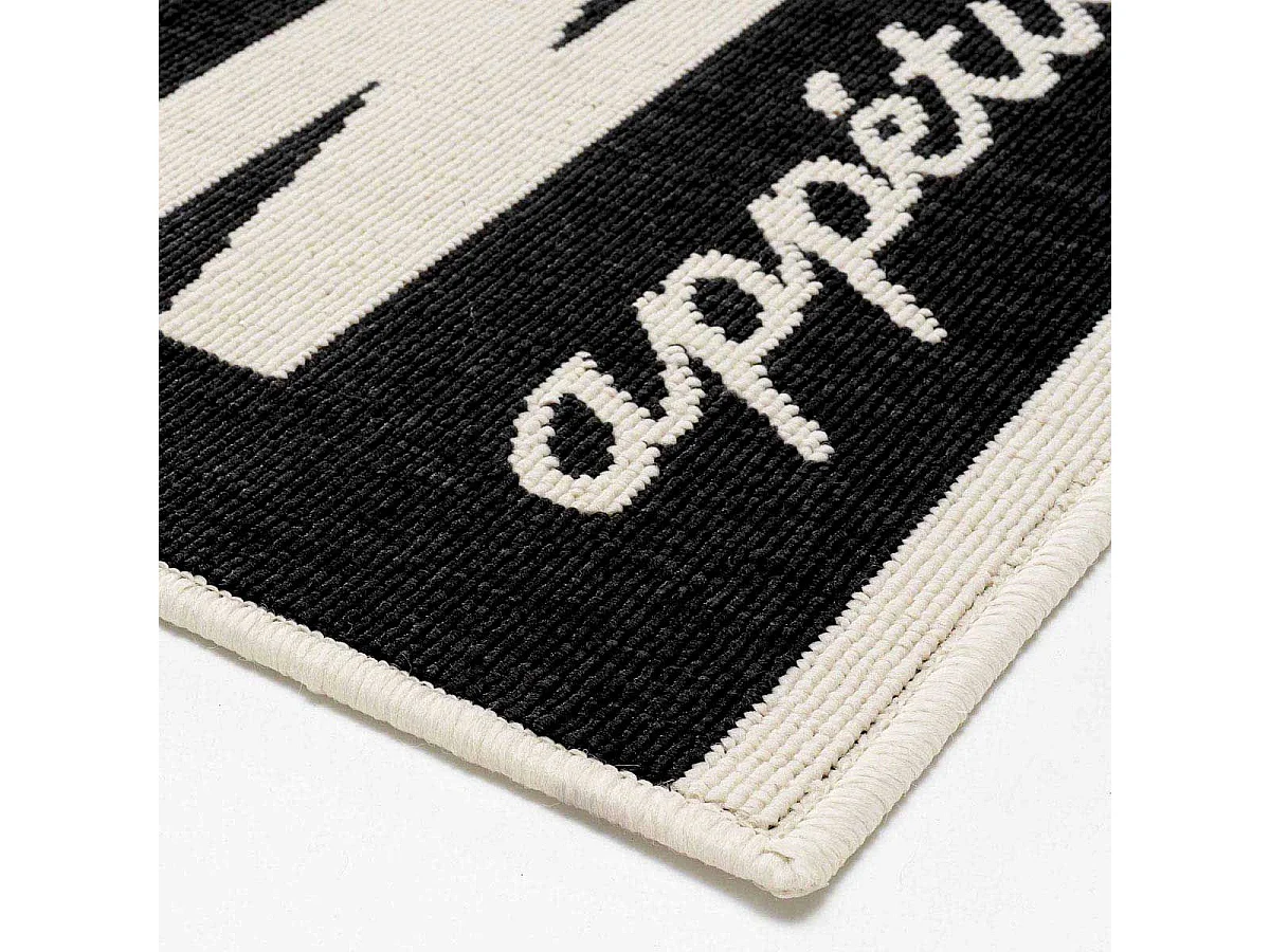 Tapis de Cuisine "Appetito" 50x120cm Noir