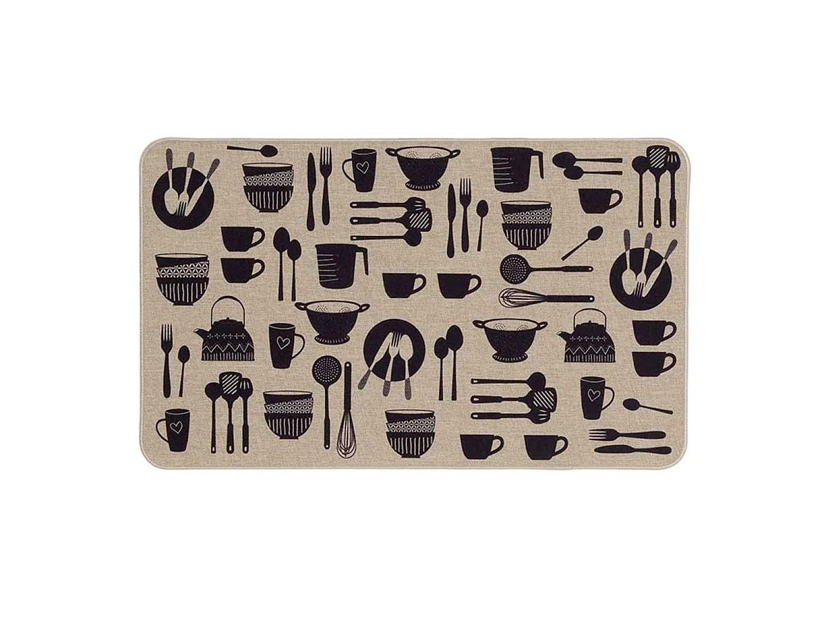 Tapis Multi-Usage Tissé "Kitchen" 45x75cm Naturel