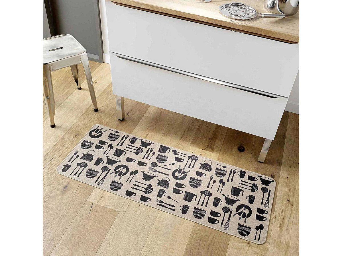 Tapis Multi-Usage Tissé "Kitchen" 45x120cm Naturel