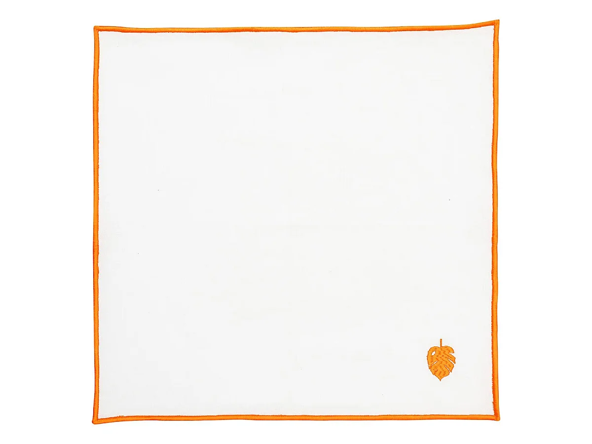 Lot de 4 Serviettes de Table "Yucatan" 40x40cm Blanc
