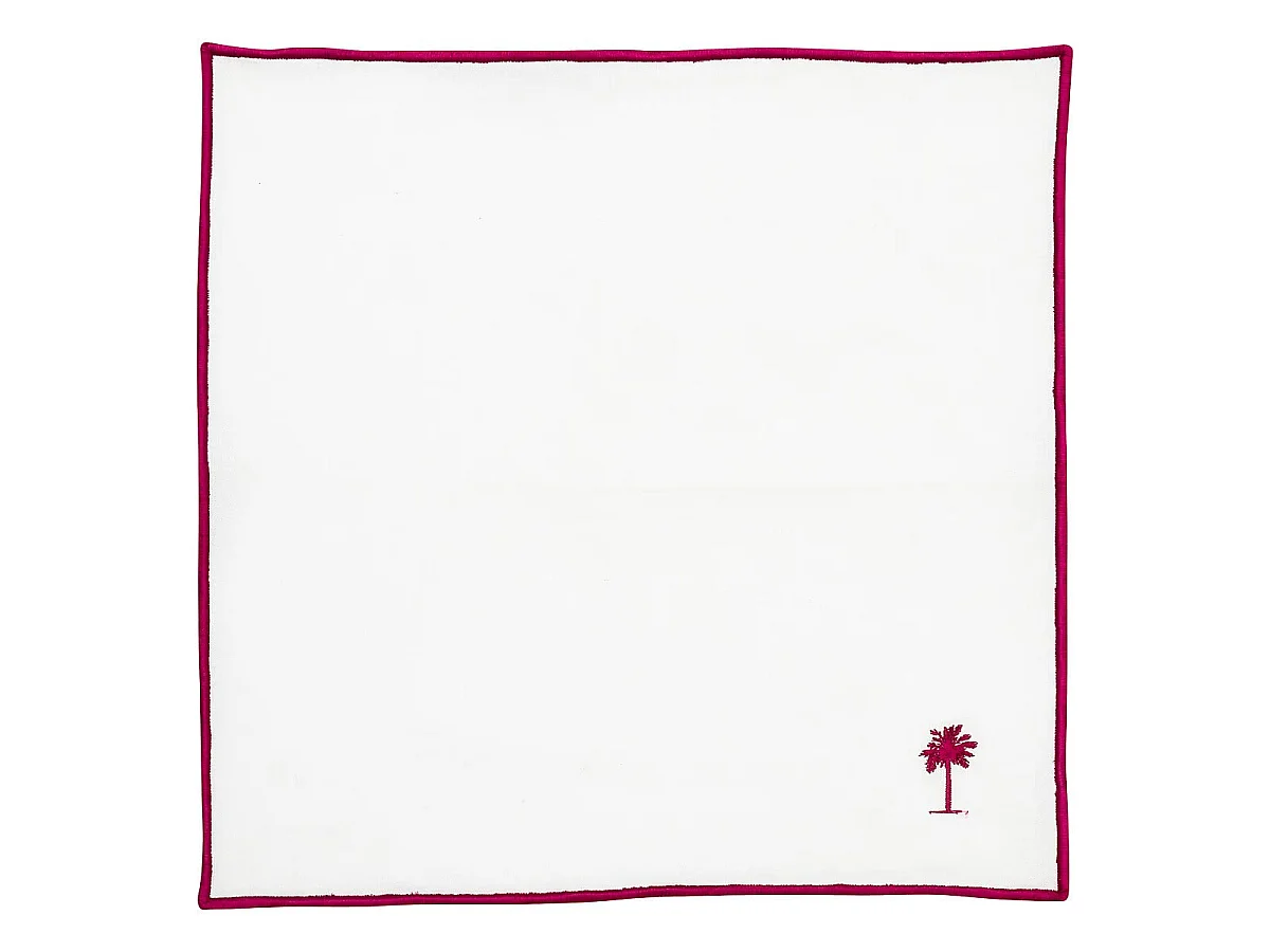 Lot de 4 Serviettes de Table "Yucatan" 40x40cm Blanc