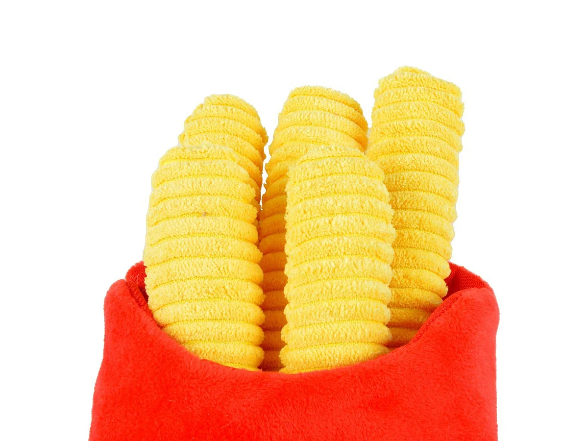 Jouet Peluche de Fouille "Frites" 19cm Rouge & Jaune