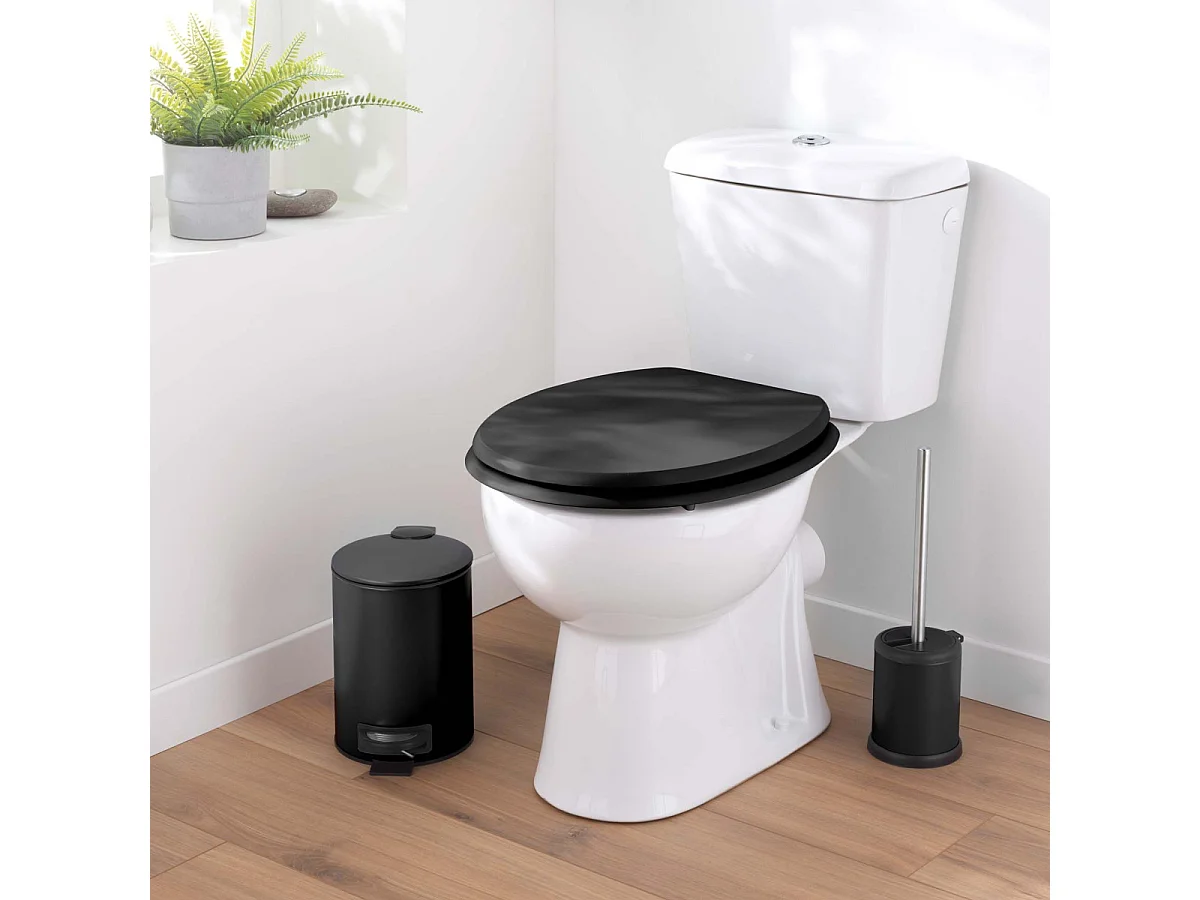 Brosse WC en Métal "Matteis" 38cm Noir