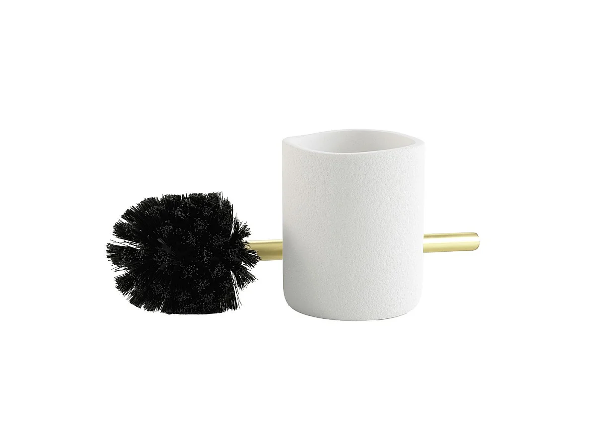 Brosse WC en Résine "Aquamarbre" 36cm Blanc