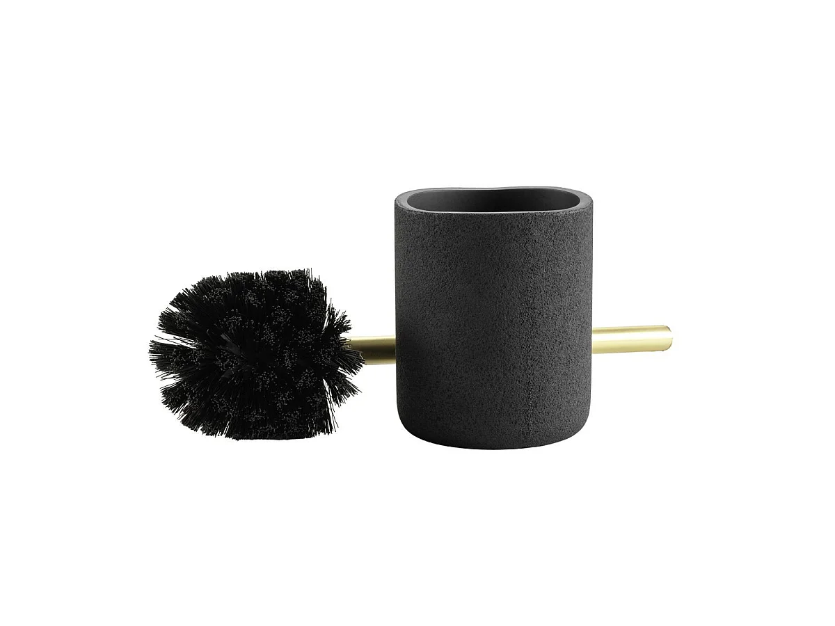 Brosse WC en Résine "Aquamarbre" 36cm Noir