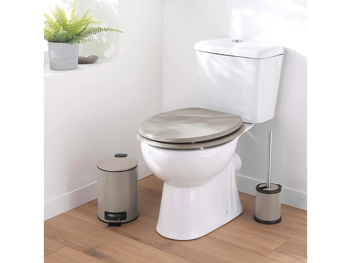 Brosse WC en Métal "Matteis" 38cm Taupe