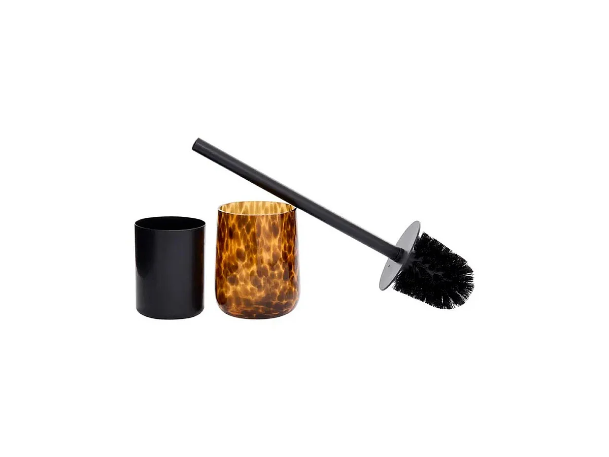 Brosse WC en Verre "Dotty" 39cm Marron