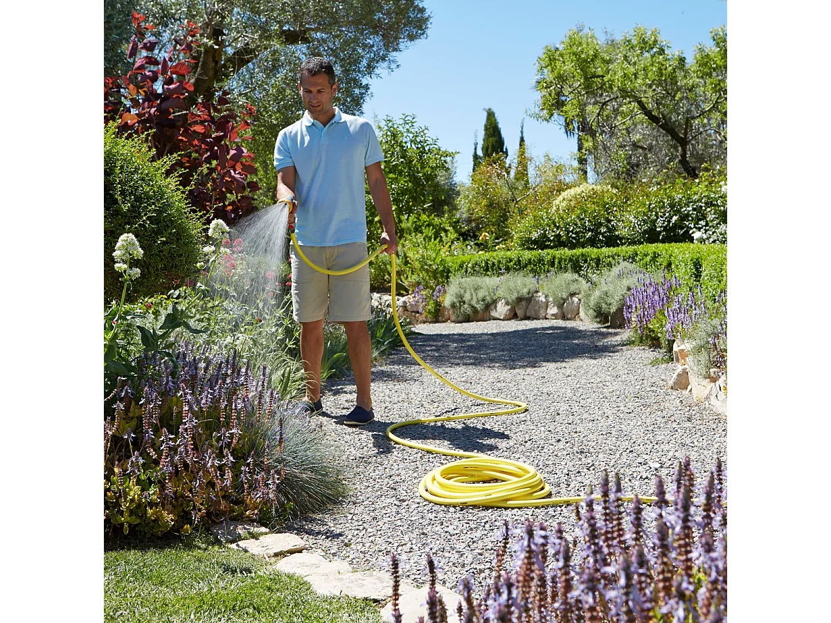 Tricoflex Tuyau d'arrosage souple multicouche d15 mm x 50 m - jaune - 116394
