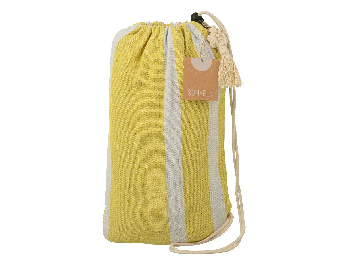 Hamac en Tissu "Rayures" 200cm Jaune