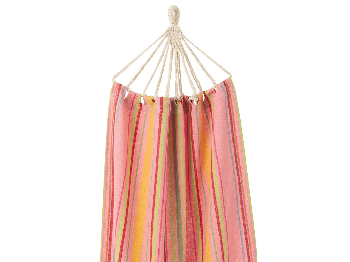 Hamac en Tissu "Rayures" 200cm Rose Clair