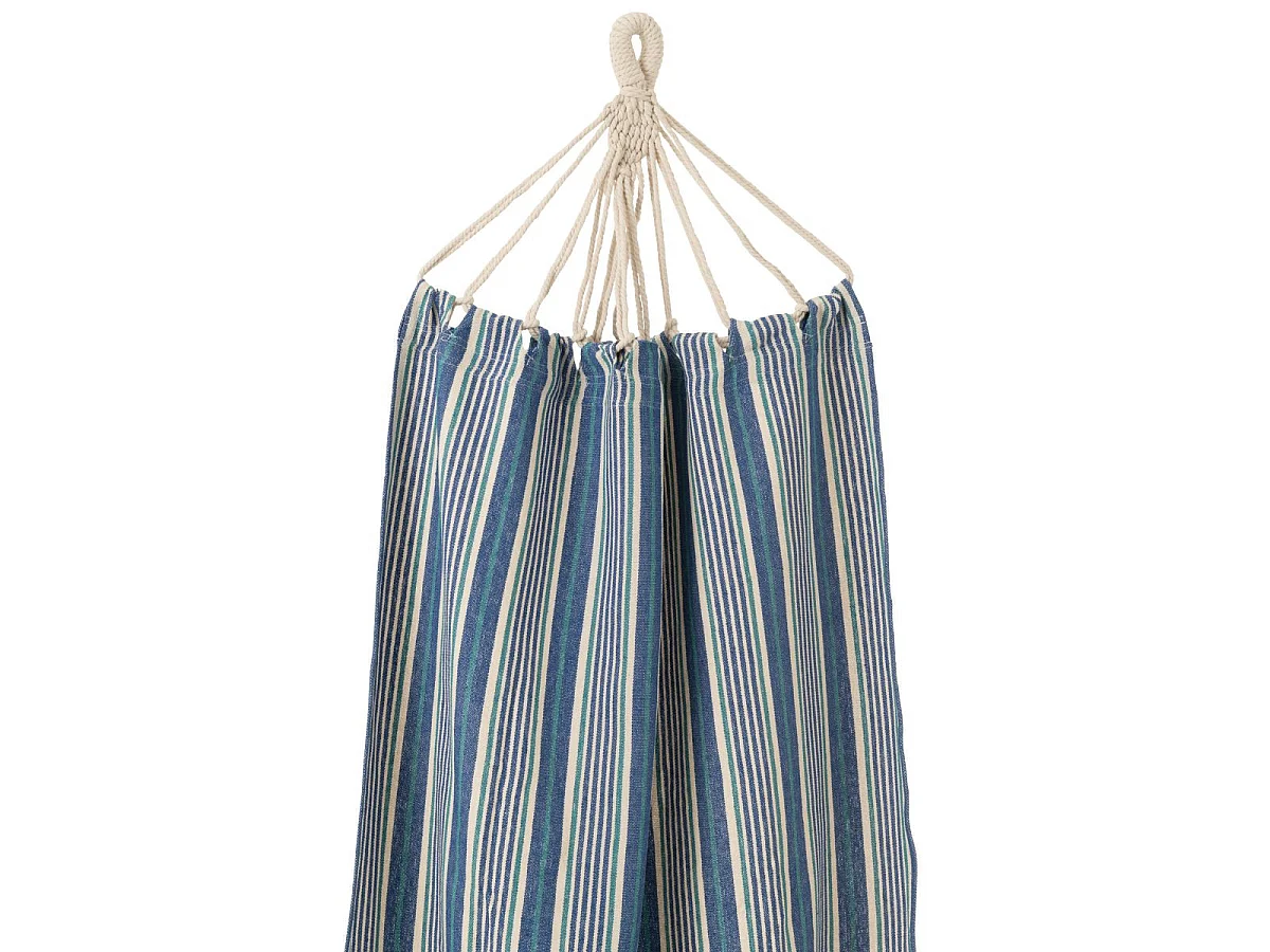 Hamac en Tissu "Rayures" 200cm Bleu