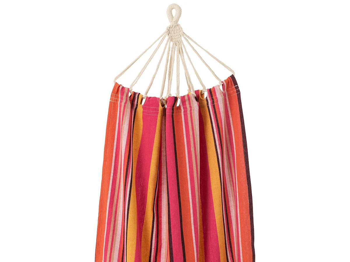 Hamac en Tissu "Rayures" 200cm Rose Foncé
