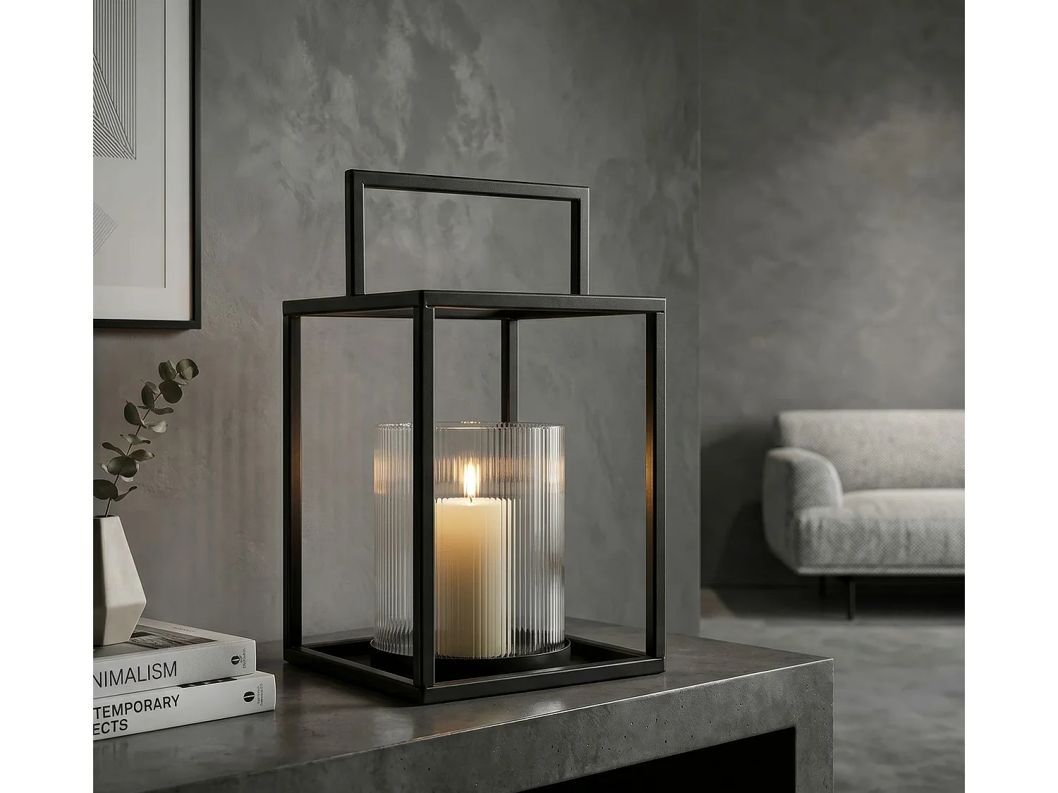 Lanterne en Métal "Simply Open" 31cm Noir