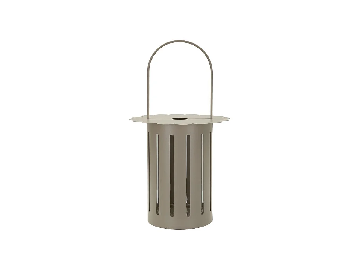 Lanterne en Métal "Saturn" 43cm Taupe