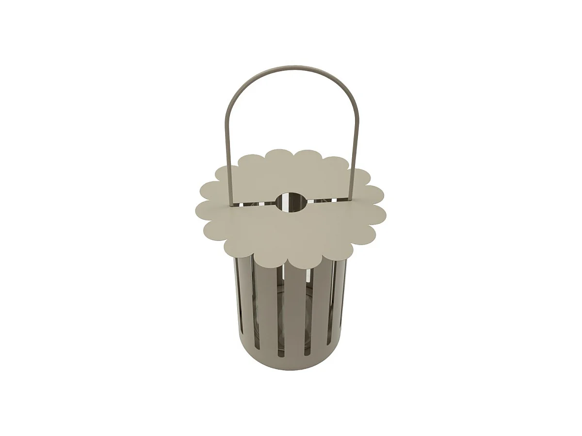 Lanterne en Métal "Saturn" 43cm Taupe